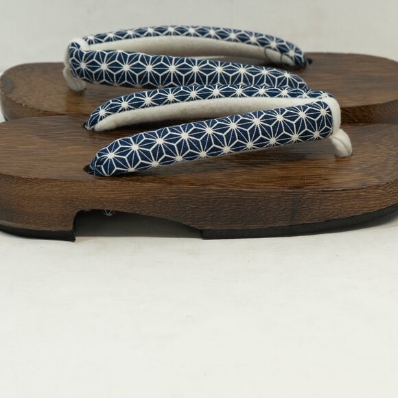 Geta Japanese Traditional Sandal Dark Brown paulownia wood Kyoetsu Thong Shoe - Picture 8 of 12